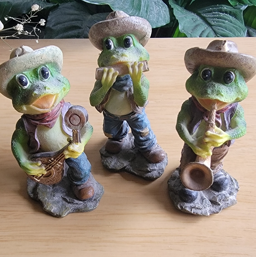 Frog Musician Figurines Set